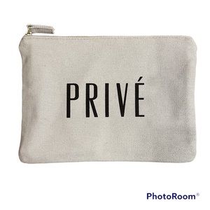 Prive Canvas Zipper Pouch / Wet Bag with Plastic Lining Natural - OS